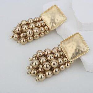 ZARA Golden Cascade Statement Earrings